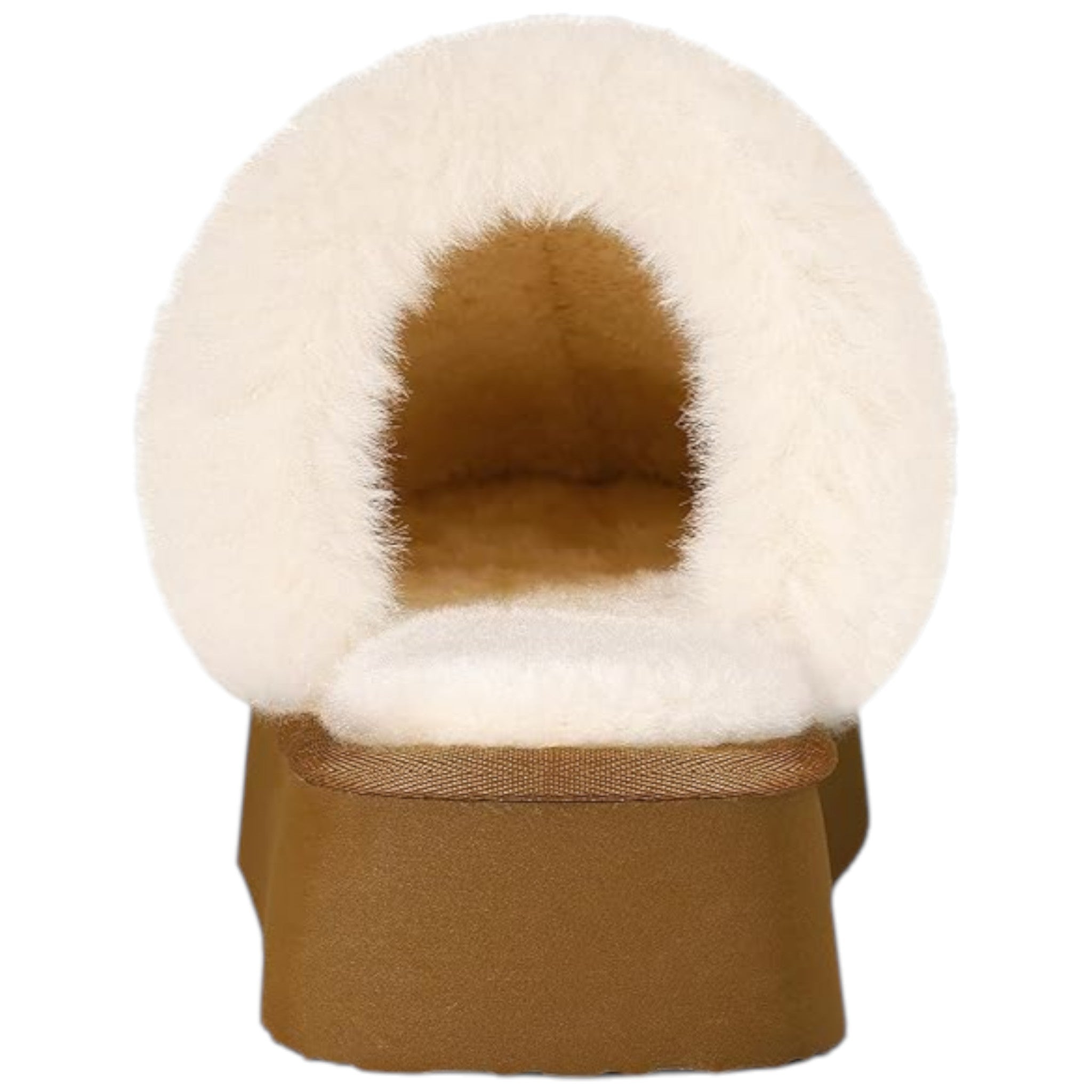 Ladies supersoft snugg boot slippers in chestnut brown with faux fur lining, warm cozy indoor slip-on footwear for comfort and style for indoor and outdoor